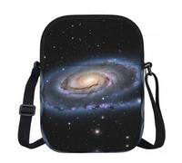 XingFox Borsa a tracolla con cerniera e stampa spaziale Universo Stellato, con fodera interna liscia per un facile accesso, ideale per l'uso quotidiano all'aperto e in viaggio.