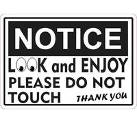 XingFox Cartello di avvertimento in metallo, avviso in alluminio, guarda e goditi, per favore non toccare, cartelli per interni ed esterni, per casa, ufficio, regalo per donne e uomini, 8x12 pollici