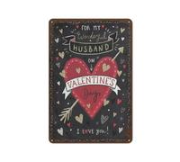 XingFox Cartello di San Valentino felice, cartello di San Valentino per marito con scritta Ti amo, divertente regalo di San Valentino da parete, decorazione di San Valentino, 8x12 pollici