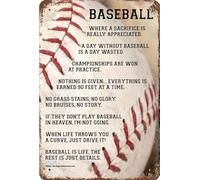 XingFox Cartello in metallo con scritta Allenamento di baseball, da parete, vintage, per la cameretta dei ragazzi, per la casa, il bar, il pub, il garage, regalo per donne e uomini, 8x12 pollici