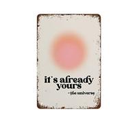 XingFox Decorazione da parete in metallo, Manifestazione, Affermazione, Manifesto anni '70, Decorazione alla moda, Cartello sfumato, Decorazione per la casa, 8x12 pollici