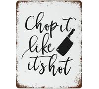 XingFox Decorazione da parete per cucina Tritalo come se fosse caldo, cartello in metallo, decorazione da parete, decorazioni divertenti per casa, fattoria, ufficio, club, poster, 8x12 pollici