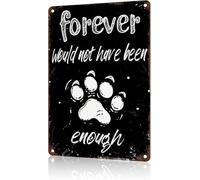 XingFox Divertente cartello in metallo con cane, design retrò, con di animale domestico, per interni ed esterni, bar, caffetteria, cucina, sala musica, 8x12 pollici