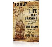 XingFox Il golf è il gioco più vicino alla vita, cartello rustico in metallo, cartello vintage da cucina, decorazione da parete per caverna, cartello da fattoria, giardino, bar, club, 8x12 pollici