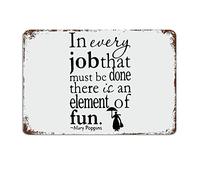 XingFox In ogni lavoro che deve essere fatto c'è un cartello con citazioni divertenti, cartello in metallo, decorazione murale motivazionale, decorazioni rustiche per soggiorno e cucina, 8x12 pollici