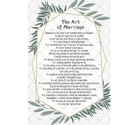 XingFox L'arte del matrimonio, poster da parete con cartelli in latta, segni di preghiera per il matrimonio, felicità in qualcosa che è solo un regalo, 8x12 pollici