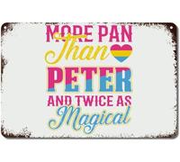 XingFox Letrero de metal Más Pan que Peter y el doble de mágico de aluminio, Feliz junio, orgullo homosexual, placa de desfile, estilo retro, para sala de estar, dormitorio, taller, 20 x 30 cm