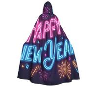 XingFox Mantello con cappuccio per feste di Halloween, Buon Anno N, Mantello, Uomo e Donna, Costume Cosplay, Leggero