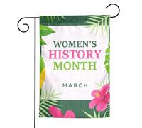 XingFox Marzo è il mese della storia delle donne. Bandiera da giardino, 8x12 pollici, decorazione a doppia faccia, per esterni, cartello da giardino, decorazione da parete per la casa.