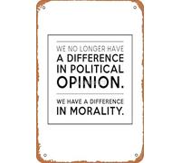 XingFox Non abbiamo più differenze di opinione politica, cartello in metallo vintage, 8x12 pollici