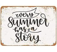 XingFox Ogni estate ha una storia, poster retrò, divertente, novità, arte, decorazione da parete, targa in latta, 8x12 pollici