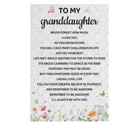 XingFox Per mia nipote, non dimenticare mai quanto ti amo. Targa in metallo con scritta Sarò con te. I migliori regali significativi per nipoti, 8x12 pollici.