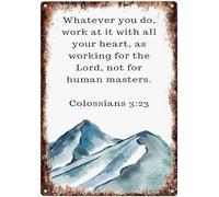 XingFox Qualunque cosa tu faccia, impegnati con tutto il tuo cuore. Targhe in latta vintage retrò per casa, garage, fattoria, giardino, bar, caffè, cucina, decorazione da parete, 8x12 pollici.