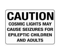 XingFox Segnale di avvertimento Attenzione, causa cosmica di crisi epilettiche, bambini e adulti, cartello in alluminio per aziende, 12x16 pollici