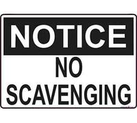 XingFox Segnale di avvertimento No Scavenging Ic Door Wall P ty Talk Wall Art Outdoor Indoor 8x12 pollici N cartello in latta di alluminio