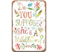 XingFox Supponi che sia un fiore di campo? Decorazione in latta dal look retrò per casa, cucina, bagno, fattoria, 8x12 pollici, regalo per Natale, Halloween, Ringraziamento, anniversari e compleanni.