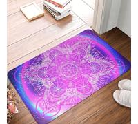 XingFox Tappetini a cubo con mandala e Metatron sacro, zerbino di benvenuto per interni ed esterni, zerbino decorativo per porta 16 x 24 pollici