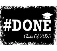 XingFox Targa in latta Classe del 2025, ho finito la laurea, decorazione da parete, regalo divertente per bar, casa, cucina, garage, bagno, fattoria, giardino, bar, poster in metallo, 8x12 pollici