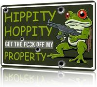 XingFox Targa in metallo a forma di rana, fai ciò che ti rende felice, decorazione vintage per la casa, decorazione per la stanza, 8x12 pollici