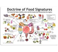 XingFox Targhe in metallo alluminio con firme della dottrina alimentare, poster sulla conoscenza del colon, decorazione da parete per casa, cucina, ufficio e scuola, 8x12 pollici
