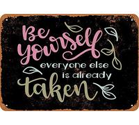 XingFox Targhe in metallo vintage da parete Sii te stesso, tutti gli altri sono già occupati, per la casa, il soggiorno, la cucina, il bar, la caffetteria, decorazioni in latta, 8x12 pollici