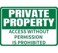 XingFox Vietato l'accesso alla proprietà privata senza permesso. Cartello vintage in latta per bar, casa, soggiorno, camera da letto, cucina, giardino, garage, bar, pub, 8 x 12 pollici.