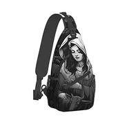 XingFox Zaino da petto con croce di Bafometto, Satana e Diavolo per uomo e donna, ideale per viaggi, escursioni, campeggio, tempo libero e shopping.