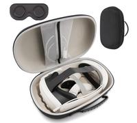 XINGFUDAO Custodia rigida per Meta Quest 3/Quest 3S/Pico 4 Ultra, impermeabile, antigraffio, organizzata per cinturino Elite, con tasca in rete per riporre gli accessori