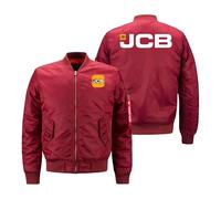 XINGHA Giacca Leggera Uomo J.C.B, Giubbotto Sportivo Biker Casuale Cerniera, Windbreaker Outdoor für Wandern Reisen, Attività(Red,6XL)