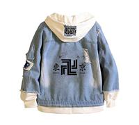 XINGHA Tokyo Reven-gers Felpa da Uomo, Felpa con Cappuccio Sport, Stampa di Hoodie Uomo Autunno Inverno, Denim(Multicolor 2,2XL)