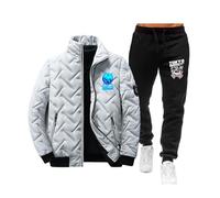 XINGHA Tokyo Reven-gers Tuta Invernale Uomo, Completi Sportivi, Giacca & Pantaloni Set per Casual Sport Lavoro, Set(Gray,L)