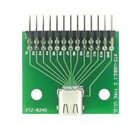 XINgjyxzk Scheda di prova PCB di tipo C per adattatore femmina a 24 pin con barra a perno doppio lato inserto