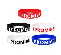 XINGLIDA 5 Pz/set Colori Assortiti Bracciali I Promise Silicone Sport Wristband Unisex Braccialetti Regalo Gioielli di San Valentino per le Donne, Size reference picture, Resina