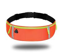XINGLIDA Borsa multifunzione, cintura da corsa per cellulare, borsa da corsa impermeabile e regolabile con marsupio, per attività all'aperto, arancione, 43*10*3