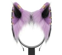 XINGLIDA Cerchietto per capelli, a tema anime, con orecchie di gatto, con orecchini in lega, per appassionati di film, in peluche, per adolescenti e adulti (O #)