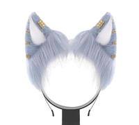 XINGLIDA Cerchietto per capelli, a tema anime, con orecchie di gatto, con orecchini in lega, per appassionati di film, in peluche, per adolescenti e adulti (Q#)