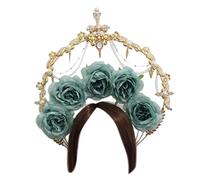 XINGLIDA Cerchietto per capelli da donna, stile gotico, con perle, vintage, con perle, decorativo, di lusso, (G#)
