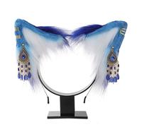 XINGLIDA Cerchietto per capelli stravagante a forma di orecchie di gatto, con orecchini etnici, decorazione per appassionati di film, in peluche, per adolescenti e adulti (B#)