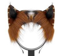 XINGLIDA Fascia per capelli, a tema anime, con orecchie di gatto, con orecchini in lega, per appassionati di film, in peluche, per adolescenti e adulti (H#)