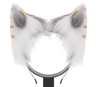 XINGLIDA Fascia per capelli, a tema anime, con orecchie di gatto, con orecchini in lega, per appassionati di film, in peluche, per adolescenti e adulti (E#)