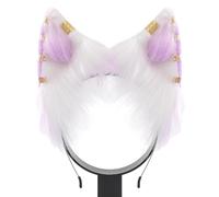 XINGLIDA Fascia per capelli, a tema anime, con orecchie di gatto, con orecchini in lega, per appassionati di film, in peluche, per adolescenti e adulti (F#)