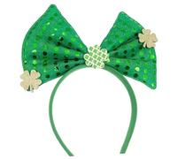 XINGLIDA Fascia per capelli, per adulti, per festa di San Patrizio, luccicante, con glitter in polvere, paillettes irlandesi, festival, feste, cerchietto per capelli per adolescenti (D#)