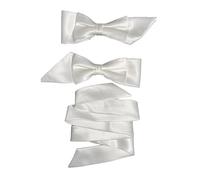 XINGLIDA Fermaglio per capelli, 1 paio di fermagli per capelli da donna con perle e fiocco lungo, stile francese, per matrimoni, feste e acconciature (F#)