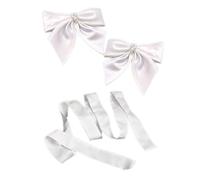 XINGLIDA Fermaglio per capelli, 1 paio di fermagli per capelli da donna con perle e fiocco lungo, stile francese, per matrimoni e feste, accessori per capelli (B#)