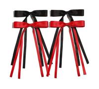 XINGLIDA Fermaglio per capelli, fiocco con nastro, stile elegante, con clip laterale, per ragazze e ragazze, con fiocco lungo (L#)
