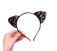 XINGLIDA Fermaglio per capelli, graziosa stampa leopardata con orecchie di animale, accessorio per costume per ragazze e adulti (S #)