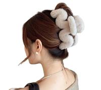 XINGLIDA Fermaglio per capelli ondulato in peluche, a banana, antiscivolo, per ragazze e donne (BG#)