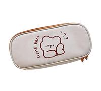XINGLIDA Matita a forma di orso coreano, con cerniera, in tela, multiuso, da viaggio, scuola, ufficio, organizer per adolescenti, ragazze, studenti, Ki, 1#, 21.5×10.5×5cm