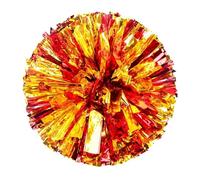 Xinglongs 4 pompon da cheerleader in plastica con doppio foro e manico metallico, per club, eventi sportivi, balli e feste (ColorA13)