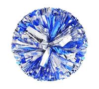 Xinglongs 4 pompon da cheerleader in plastica con doppio foro e manico metallico, per club, eventi sportivi, balli e feste (ColorA8)